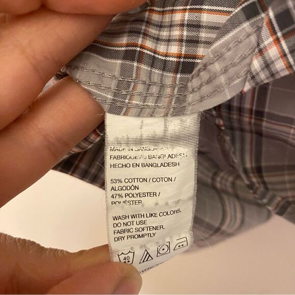 G. H. Bass & Co. Short Sleeve Plaid button up shirt outdoors fishing sportsman-L - Picture 4 of 9